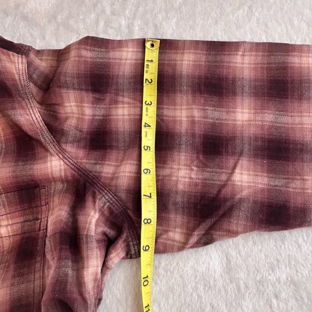 Carhartt Women's Button Down Burgandy Flannel Plaid Shirt Size 3X (24W/26W) - Picture 6 of 14